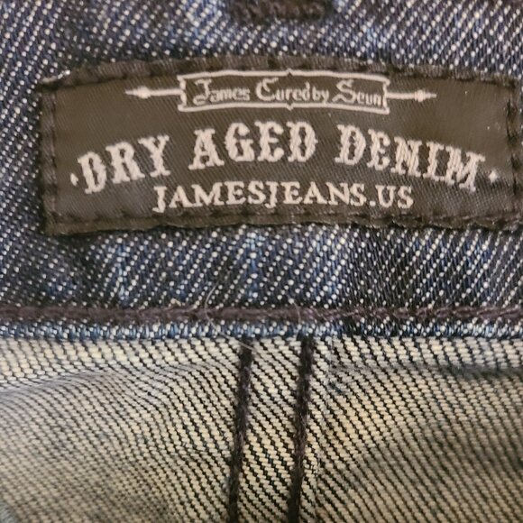 James Jeans Dry Aged Denim Hunter Straight Leg  Dark Wash Jeans - Picture 3 of 9